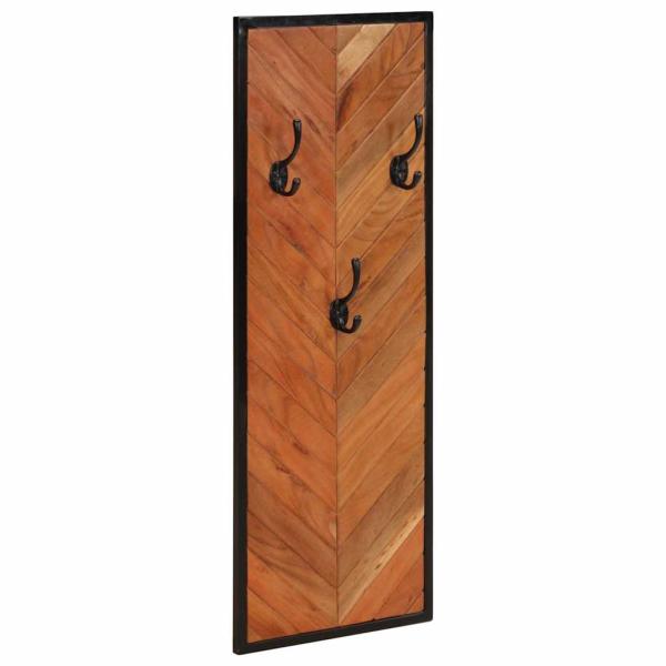 Wandgarderobe 2 Stk. 35x1x90 cm Massivholz Akazie