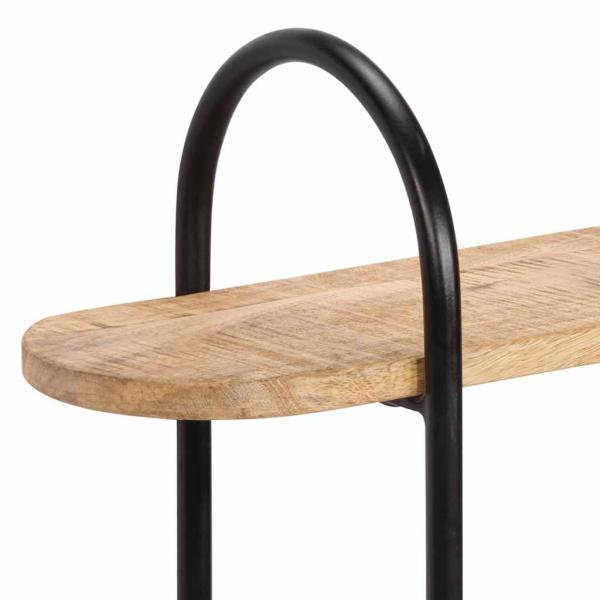 Wandregal 90x20x116,5 cm Raues Massivholz Mango