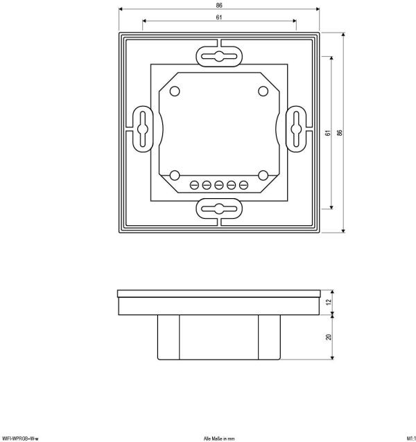 EVN WiFi-Wandpanel, RGB+W, 100-240V/AC, weiß (WIFI-WPRGB+W-w)