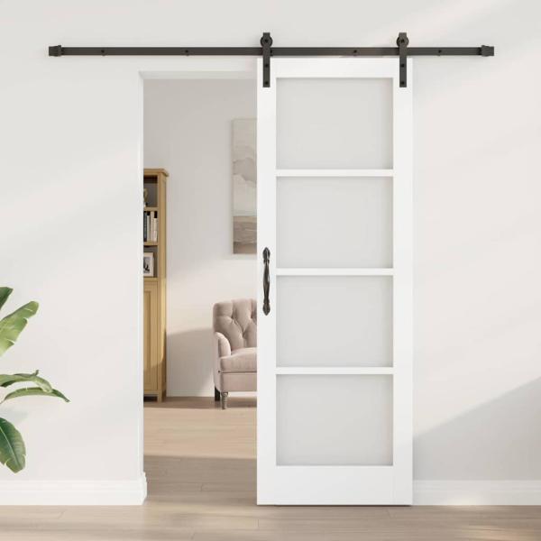 Schiebetür mit Zubehör Set 'ORKDAL'Weiß 73,5x211 cm