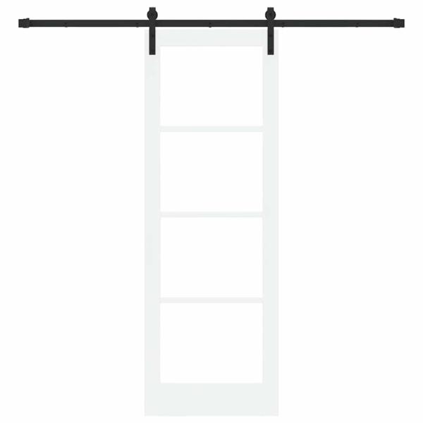 Schiebetür mit Zubehör Set 'ORKDAL'Weiß 73,5x211 cm