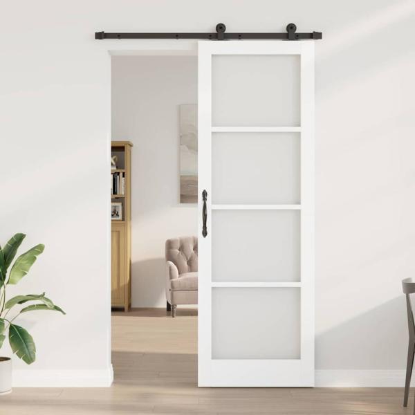 Schiebetür mit Hardware-Set 'ORKDAL'Weiß 78x232 cm