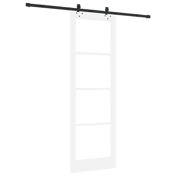 Schiebetür mit Hardware Set Weiß 78x232 cm aus Kiefernholz