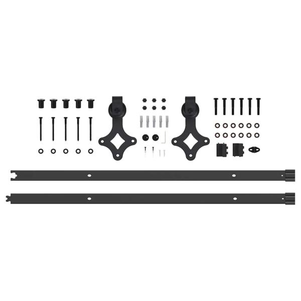 Schiebetür mit Hardware Set Weiß 78x232 cm aus Kiefernholz