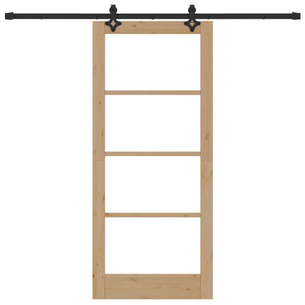 Schiebetür mit Beschlagset 86x198.5 cm Massivholzkiefer