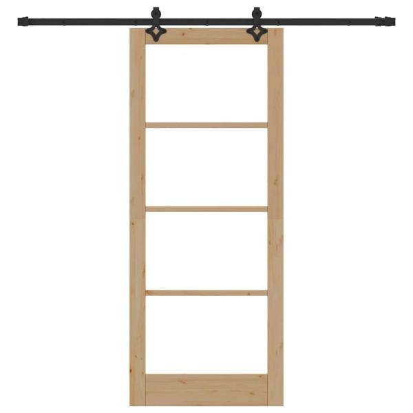 Schiebetür mit Hardware-Set 86x211 cm Massivholz Kiefer