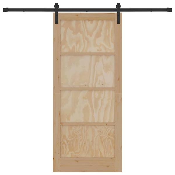 Schiebetür mit Beschlagsatz 86x198,5 cm Massivholz Kiefer