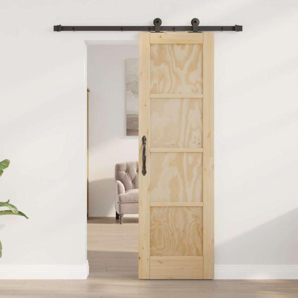 Schiebetür mit Hardware Set 'ORKDAL'Massivholz Kiefer
