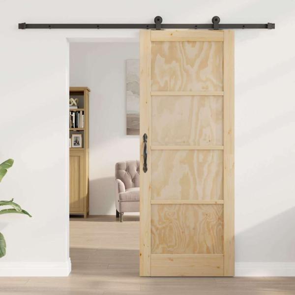 Schiebetür mit Hardware Set 'ORKDAL'aus massivem Holz Kiefer