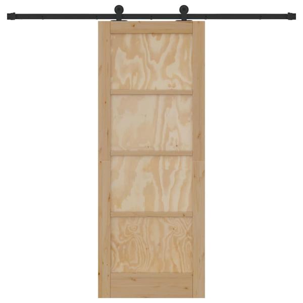 Schiebetür mit Hardware Set 'ORKDAL'aus massivem Holz Kiefer