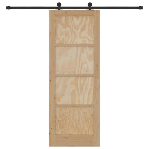 Schiebetür mit Hardware-Set "ORKDAL" Massivholz Kiefer