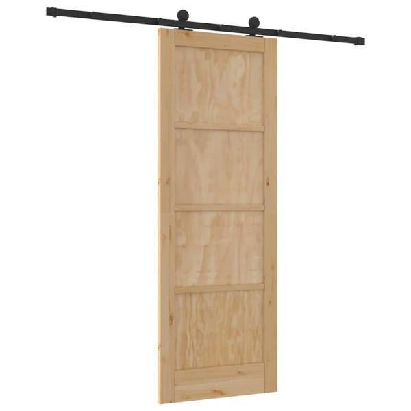 Schiebetür mit Hardware-Set "ORKDAL" Massivholz Kiefer