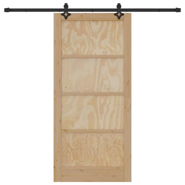 Schiebetür mit Hardware-Set "ORKDAL" Massivholz-Kiefer