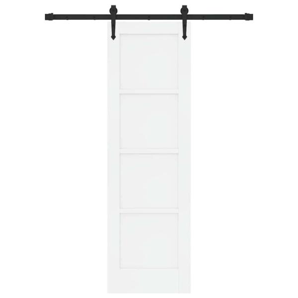 Schiebetür mit Montageset 'ORKDAL'Weiß Massivholz Kiefer