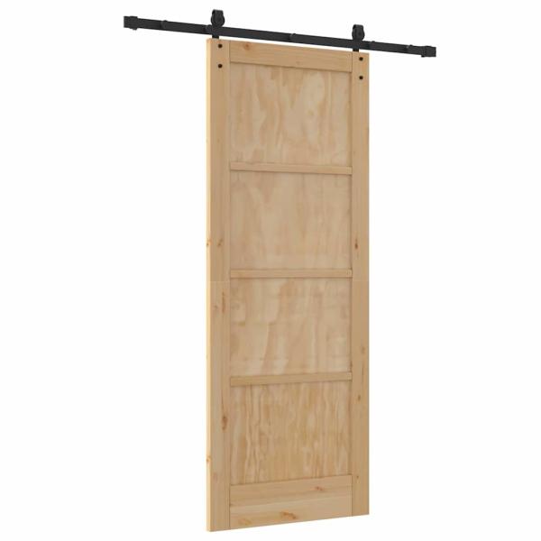 Schiebetür mit Hardware-Set 'ORKDAL'Massivholz Kiefer