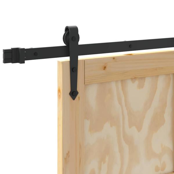 Schiebetür mit Hardware-Set 'ORKDAL'aus massivem Kiefernholz