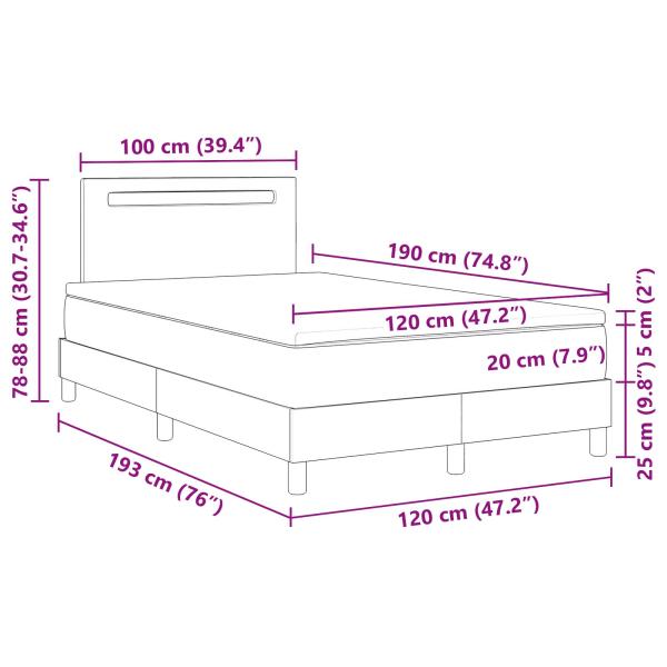 Boxspringbett mit Matratze Weiß Klein Doppel Schwarz