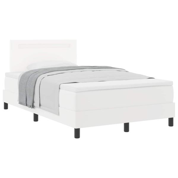Boxspringbett mit Matratze Weiß Klein Doppel Schwarz