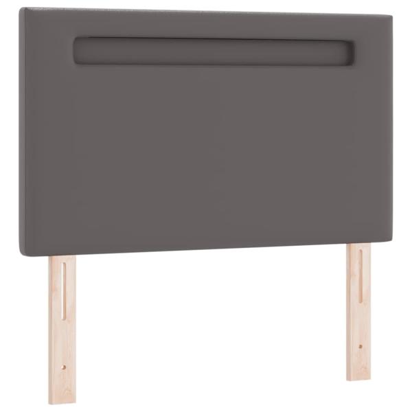 Boxspringbett mit Matratze Grau 120x200 cm Kunstleder