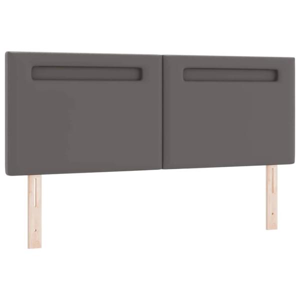 Boxspringbett mit Matratze Grau 160x200 cm Kunstleder