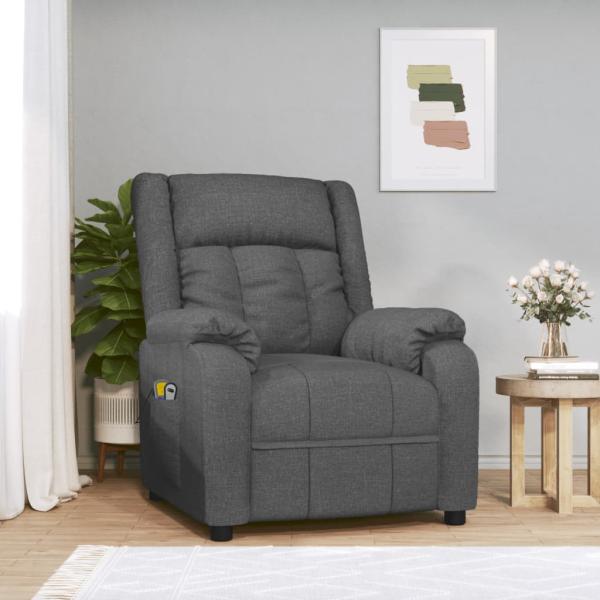 ARDEBO.de - Massagesessel Elektrisch Dunkelgrau Stoff