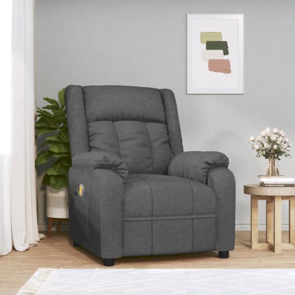 ARDEBO.de - Massagesessel Dunkelgrau Stoff