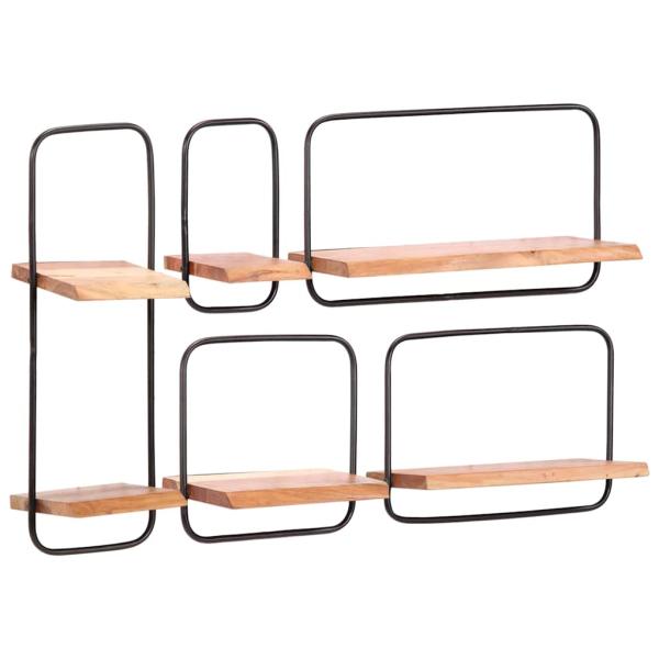 ARDEBO.de - Wandregale 5 Stk. Massivholz Akazie