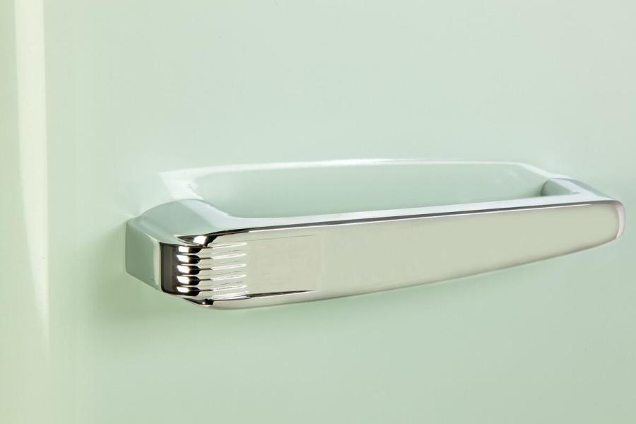 DOMO DO91701R Stand Retro Kühl-Gefrierkombination, 54 cm breit, 218 L, mintgrün