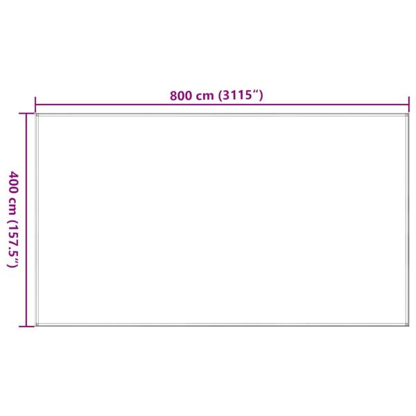 Zeltteppich 400x800 cm Braun HDPE