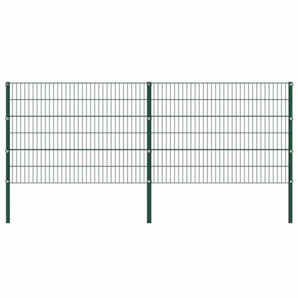 Zaunfeld mit Pfosten Eisen 3,4 x 1,2 m Grün