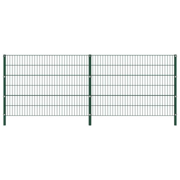 Zaunfeld mit Pfosten Eisen 3,4 x 1,2 m Grün