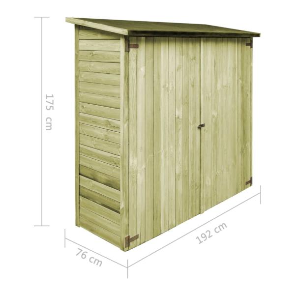 Garten-Geräteschuppen Kiefernholz Imprägniert 182x76x175 cm