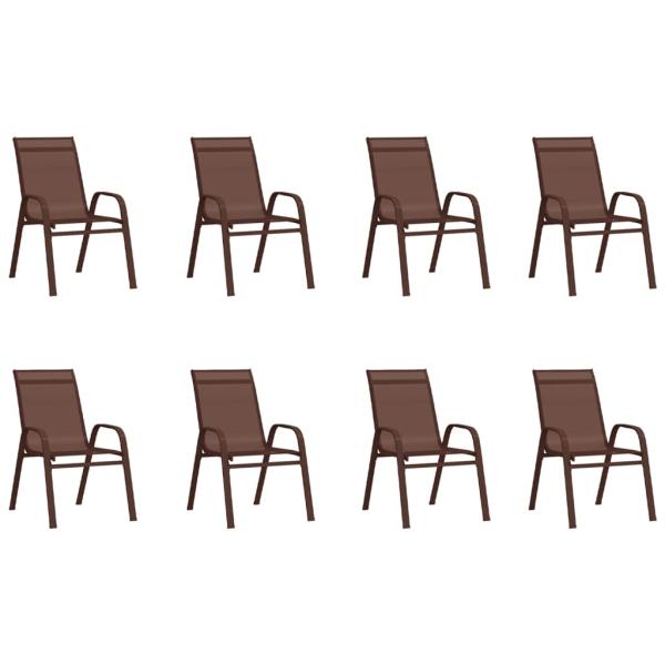 9-tlg. Garten-Essgruppe Braun und Schwarz