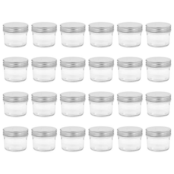 Marmeladengläser mit Silbernen Deckeln 24 Stk. 110 ml