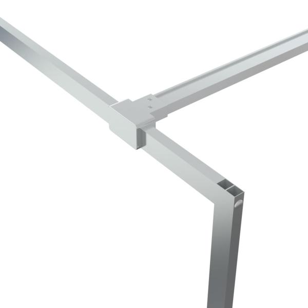 Duschwand für Begehbare Dusche Silbern 100x195 cm ESG-Klarglas
