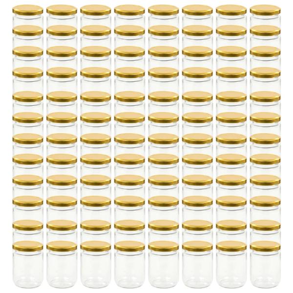 Marmeladengläser mit Goldenem Deckel 96 Stk. 230 ml