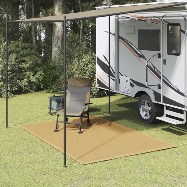 ARDEBO.de - Zeltteppich Sandfarbe 200x300 cm HDPE