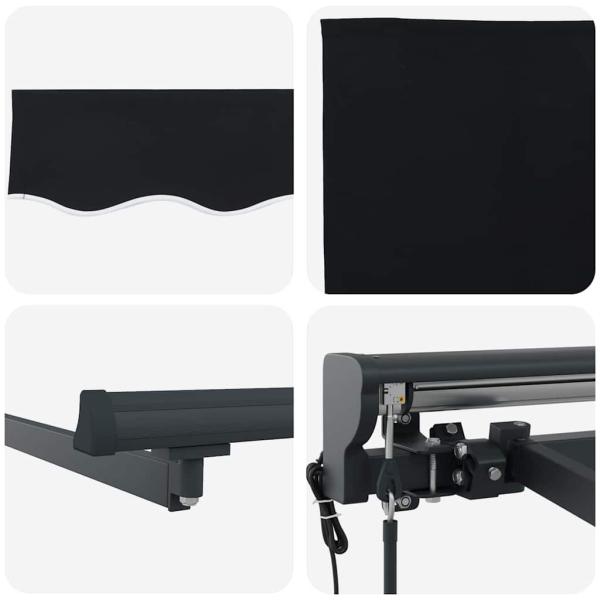 Automatische Einziehbare Markise Schwarz 450x300 cm