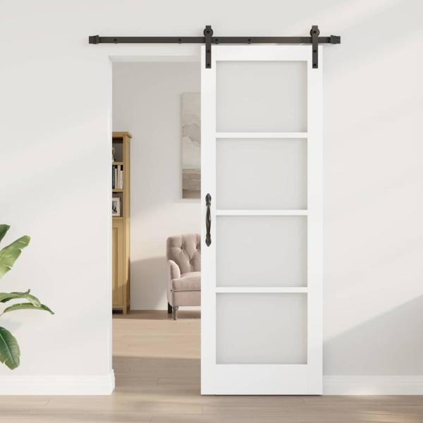 Schiebetür mit Bausatz 'ORKDAL'Weiß 73,5x211 cm