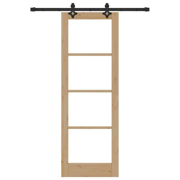 Schiebetür mit Hardware-Set 73.5x211 cm Massivholz Kiefer