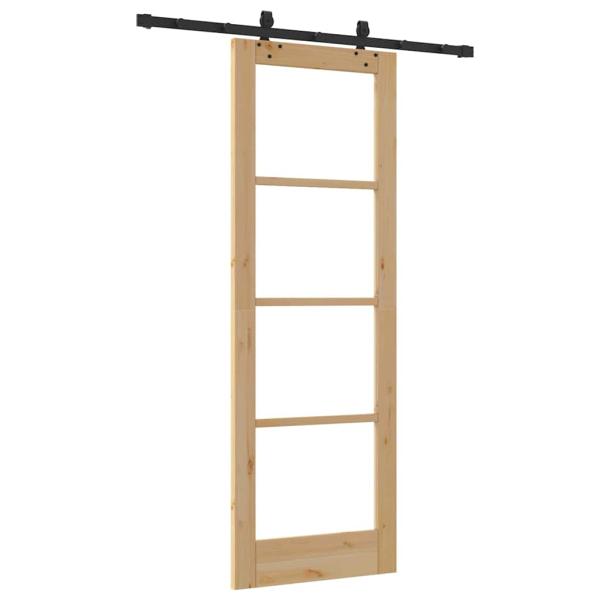 Schiebetür mit Hardware-Set 73.5x211 cm Massivholz Kiefer