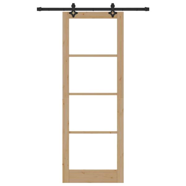 Schiebetür mit Hardware-Set 83x232 cm aus solidem Kiefernholz