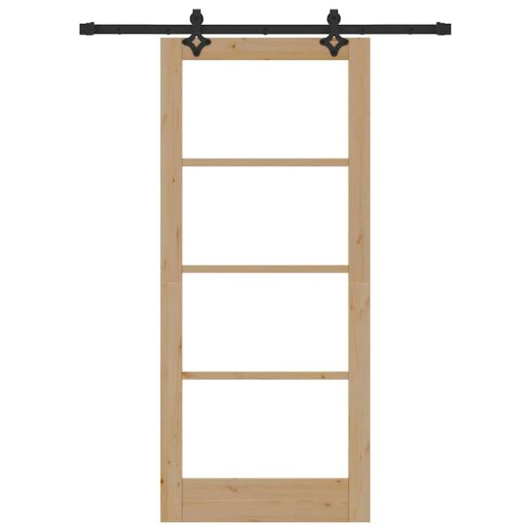 Schiebetür mit Hardware Set 86x198,5 cm Massivholz Kiefer