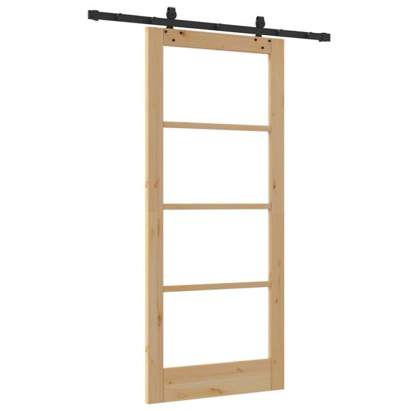 Schiebetür mit Hardware Set 86x198,5 cm Massivholz Kiefer