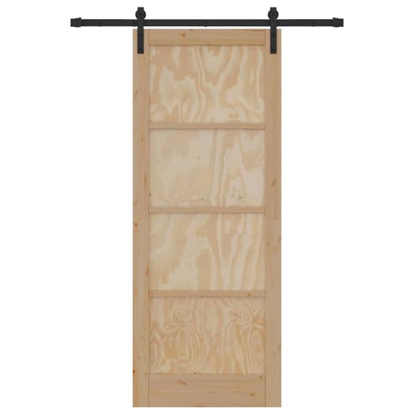 Schiebetür mit Hardware-Set 83x211 cm Massivholz Kiefer