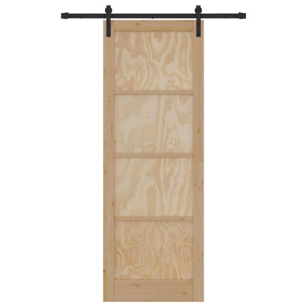 Schiebetür mit Beschlagset 83x232 cm aus massivem Kiefer