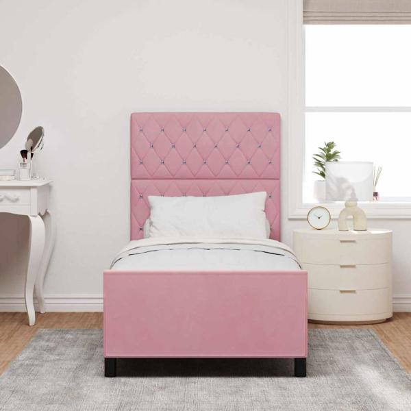Bettgestell Rosa 90x200 cm Samt