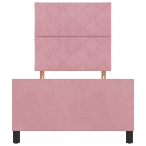 Bettgestell Rosa 90x190 cm Samt