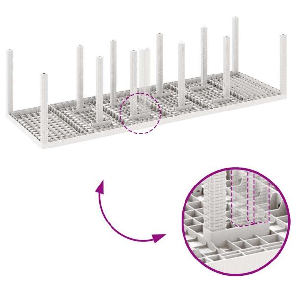 11-teiliges Garten-Ess-Set mit Kissen Weiß Poly-Rattan