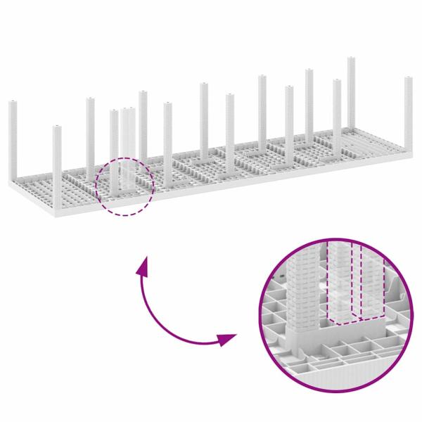 13-teiliges Garten Esszimmer Set Weiß Poly Rattan